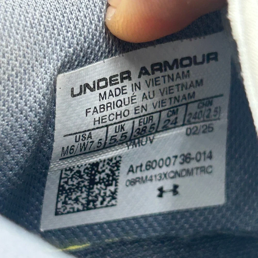 Under Armour Curry 11 Future Curry Basketball Shoes Grey White Womens 7.5